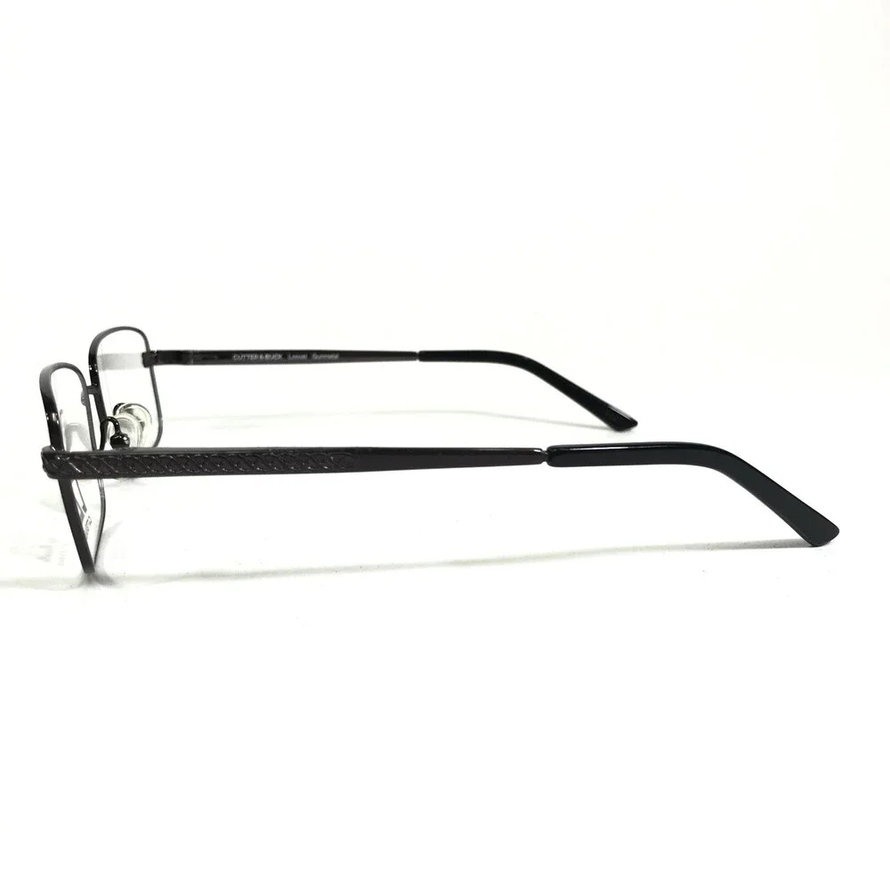 Cutter & Buck Eyeglasses Frames Locust Gunmetal Black Rectangular 54-16-135